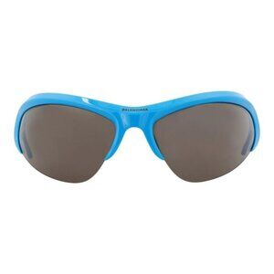 Balenciaga Unisex Shield/Wrap Light Blue Silver Grey Fashion Designer Eyewear